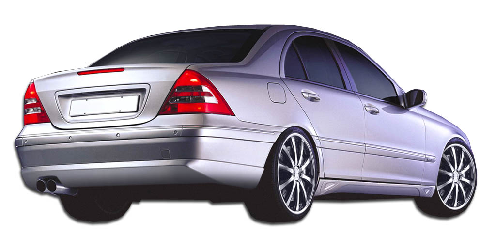 2001-2007 Mercedes C Class W203 Duraflex LR-S 2 Rear Lip Under Spoiler Air Dam - 1 Piece (Overstock)