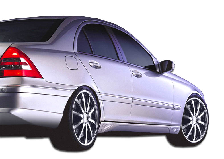 2001-2007 Mercedes C Class W203 Duraflex LR-S 2 Side Skirts Rocker Panels - 2 Piece (Overstock)