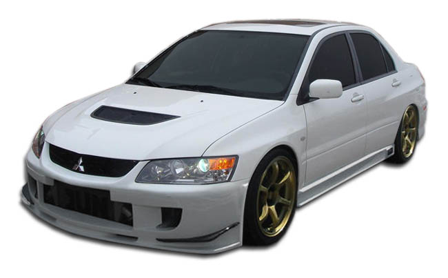 2006 Mitsubishi Evolution ALL - Fiberglass+ Body Kit Bodykit - Mitsubishi Lancer Evolution 8 9 Duraflex J-Spec Body Kit - 4 Piece - Includes J-Spec Fr