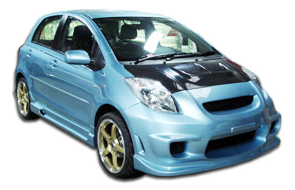 2007 Toyota Yaris 3DR - Fiberglass+ Bodykit Bodykit - 2007-2008 Toyota Yaris 3DR HB Duraflex I-Spec Body Kit - 4 Piece - Includes I-Spec Front Bumper