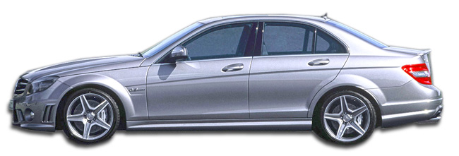 2008-2014 Mercedes C Class W204 Duraflex C63 Look Side Skirts Rocker Panels - 2 Piece