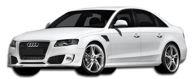 Fiberglass+ Bodykit Bodykit for 2009 Audi A4 4DR - 2009-2012 Audi A4 Duraflex A-Tech Body Kit - 4 Piece - Includes A-Tech Front Bumper Cover (107160)