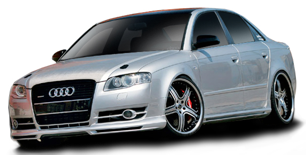 2006-2008 Audi A4 Duraflex A-Tech Body Kit - 4 Piece - Includes A-Tech Front Lip Under Spoiler Air Dam (105031) A-Tech Rear Lip Under Spoiler Air Dam (105033) A-Tech Side Skirts Rocker Panels (105032)