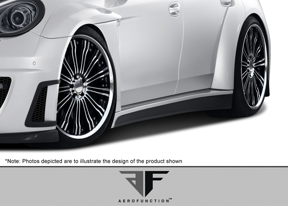 2010-2015 Porsche Panamera Urethane AF-1 Wide Body Side Skirts ( PUR-RIM ) - 2 Piece (Overstock)