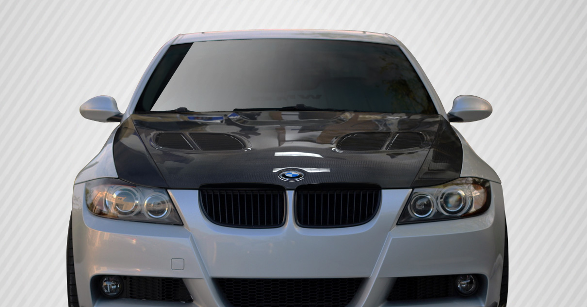 2008 BMW 3 Series 4DR - Carbon Fiber Fibre Hood Bodykit - BMW 3 Series E90 4DR Carbon Creations GT-R 2 Hood - 1 Piece