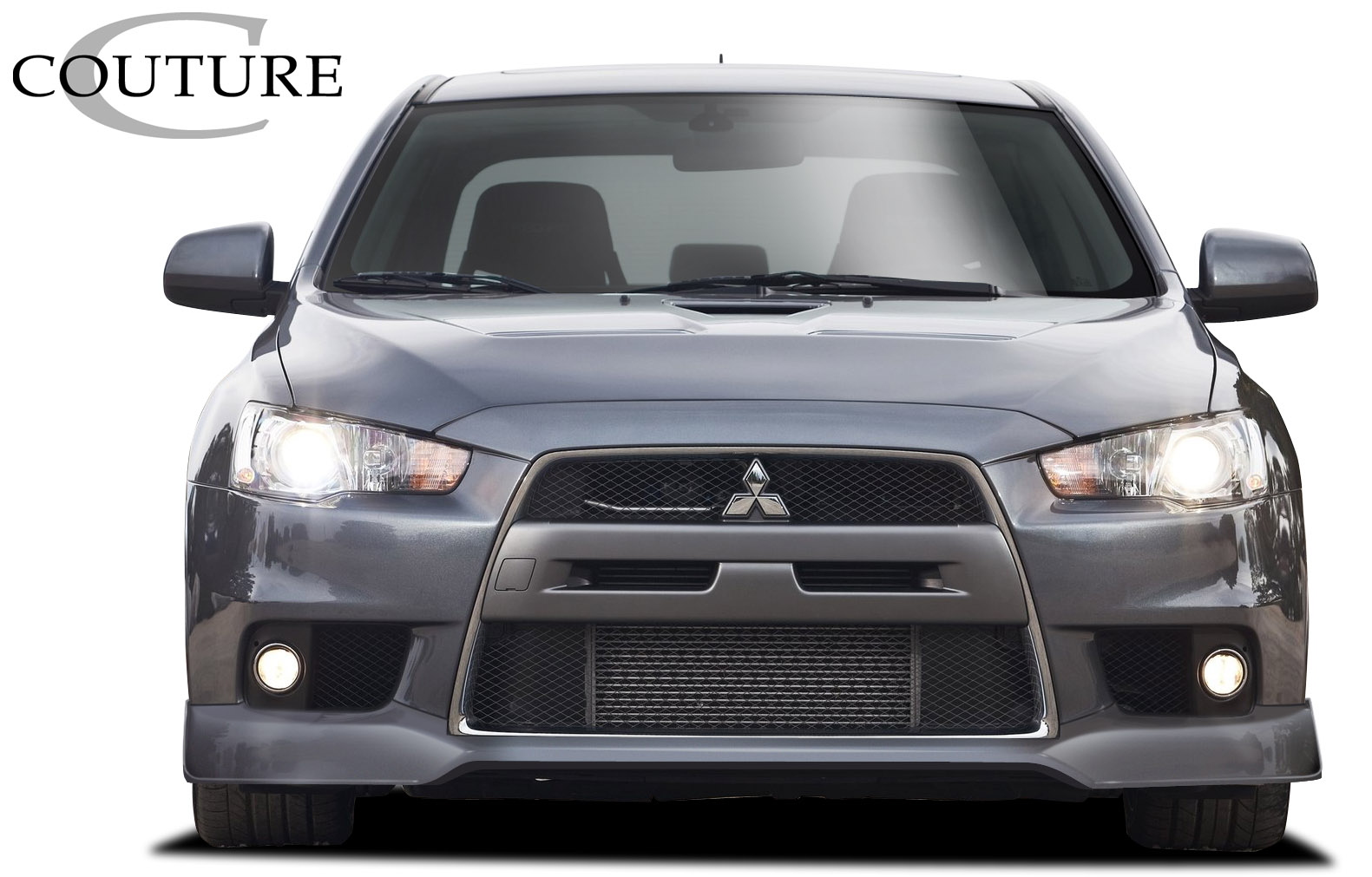 Polyurethane Front Lip/Add On Bodykit for 2015 Mitsubishi Evolution ALL - Mitsubishi Lancer Evolution 10 Couture Vortex Front Lip Under Spoiler Air Da