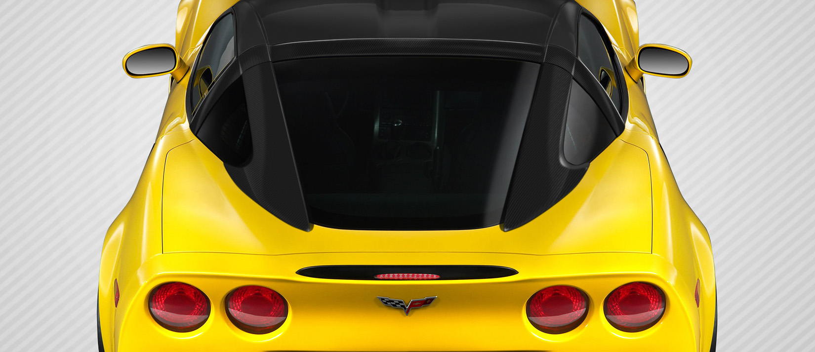 2013 Chevrolet Corvette ALL - Carbon Fiber Fibre Body Kit Bodykit - Chevrolet Corvette C6 Carbon Creations Stingray Look Roof Window Rail Halo Kit - 3