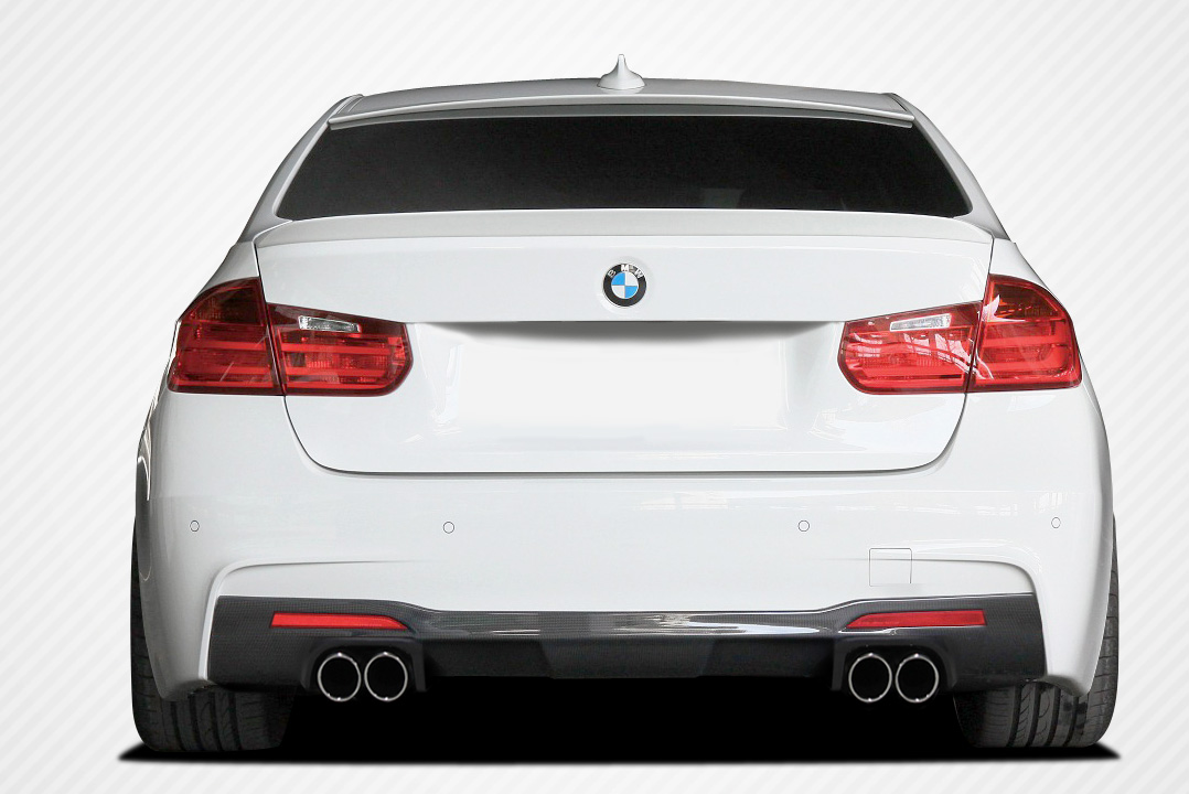 2016 BMW 3 Series 4DR - Carbon Fiber Fibre Rear Lip/Add On Bodykit - BMW 3 Series M Sport 4DR F30 Carbon Creations Eros Version 1 Rear Diffuser - 1 Pi