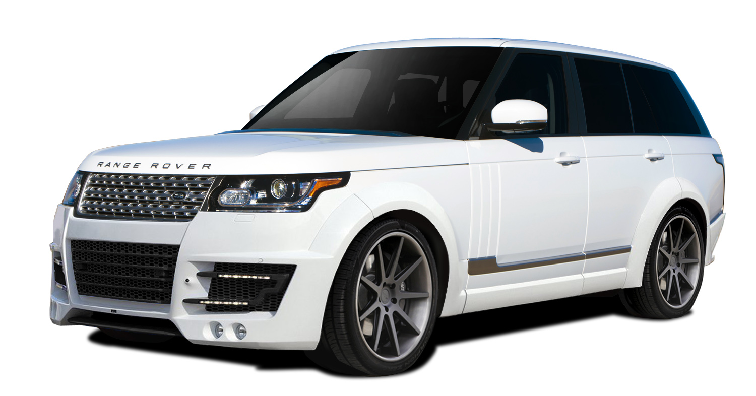 2013-2015 Land Rover Range Rover AF-1 Complete Wide Body Kit ( GFK PUR-RIM ) - 27 Piece - Includes AF-1 Wide Body Front Bumper Cover (109703) AF-1 Wide Body Front Spoiler (109704) AF-1 Wide Body Front Diffuser (109705) AF-1 Wide Body Rear Bumper Cover (10