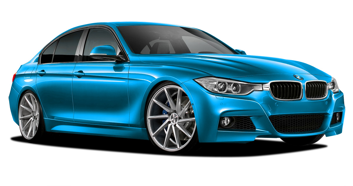 2016 BMW 3 Series ALL - Polypropylene Body Kit Bodykit - BMW 3 Series 328i F30 with Quad Exhaust Vaero M Sport Look Kit ( with PDC , with Park Aid , w