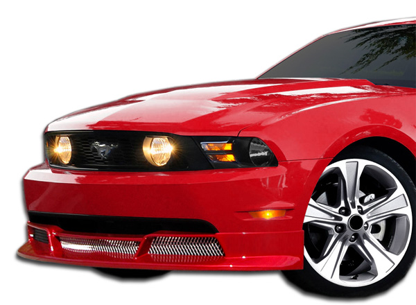 2010-2012 Ford Mustang V6 Duraflex Racer Front Lip Under Spoiler Air Dam - 1 Piece (Overstock)