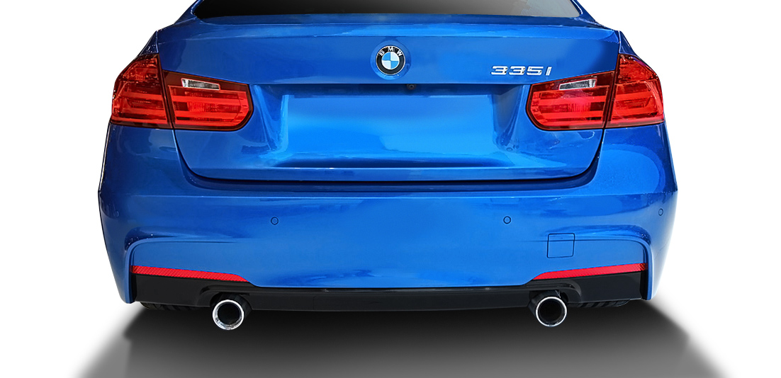 2013 BMW 3 Series ALL - Polypropylene Rear Bumper Bodykit - BMW 3 Series 335i F30 Vaero M Sport Look Rear Bumper Cover ( with PDC ) - 2 Piece