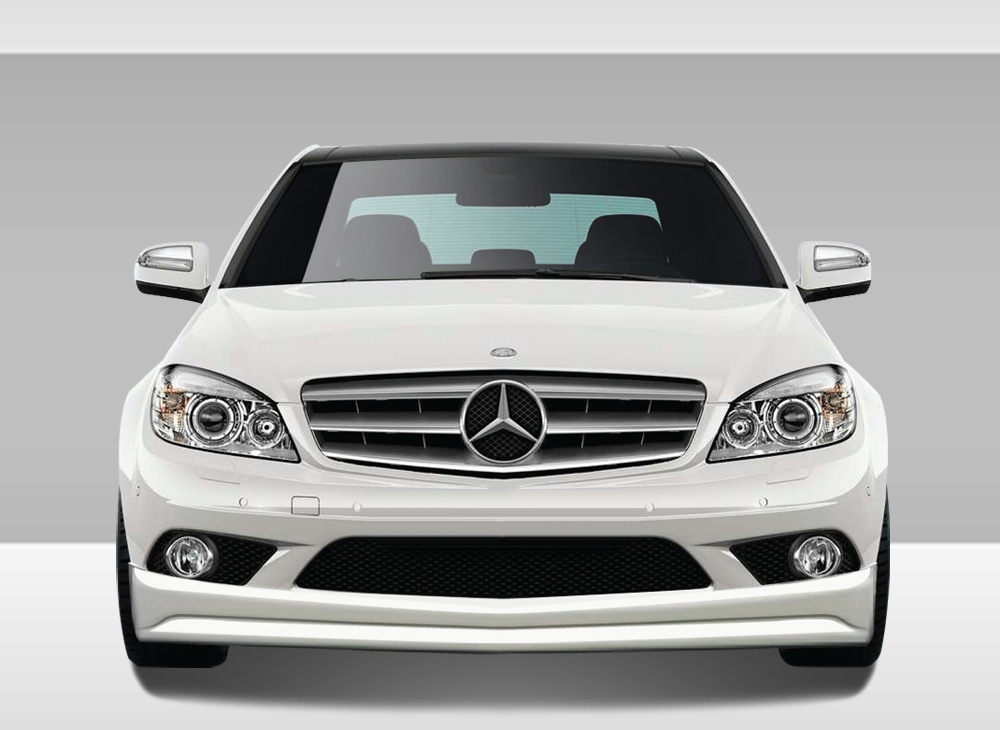 2011 Mercedes C Class ALL - Fiberglass+ Front Lip/Add On Bodykit - Mercedes C Class W204 Eros Version 1 Front Lip Spoiler - 1 Piece