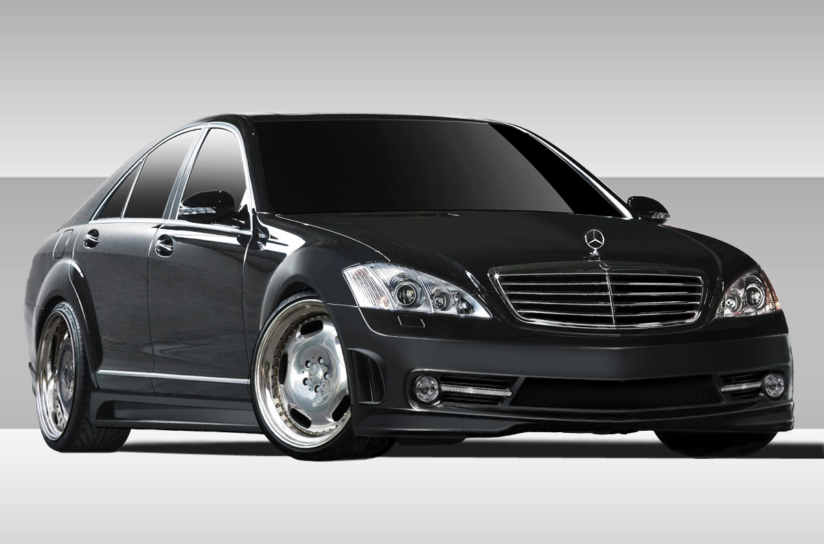 2007-2009 Mercedes S Class W221 Eros Version 3 Body Kit - 4 Piece - Includes Eros Version 3 Front Bumper Cover (112069) Eros Version 3 Side Skirt Rocker Panels (112070) Eros Version 3 Rear Bumper Cover (112071)