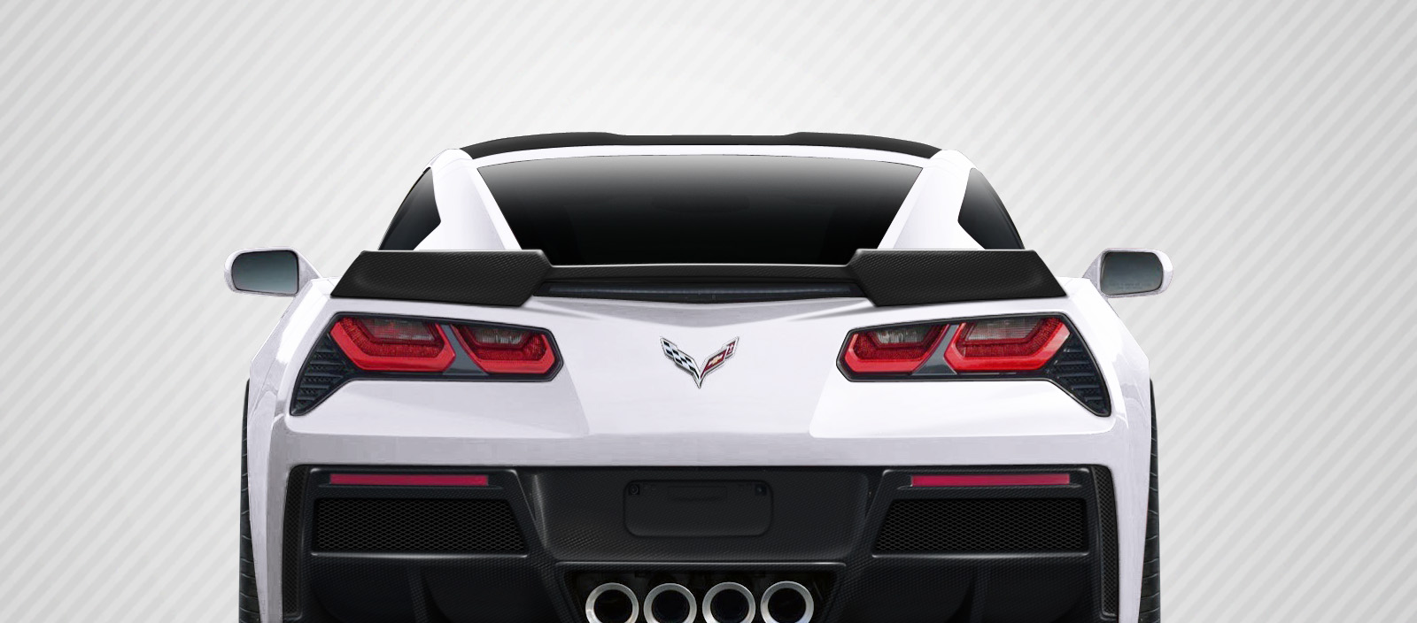2015 Chevrolet Corvette ALL - Carbon Fiber Fibre Wing Spoiler Bodykit - Chevrolet Corvette C7 Carbon Creations Gran Veloce Wing- 1 Piece
