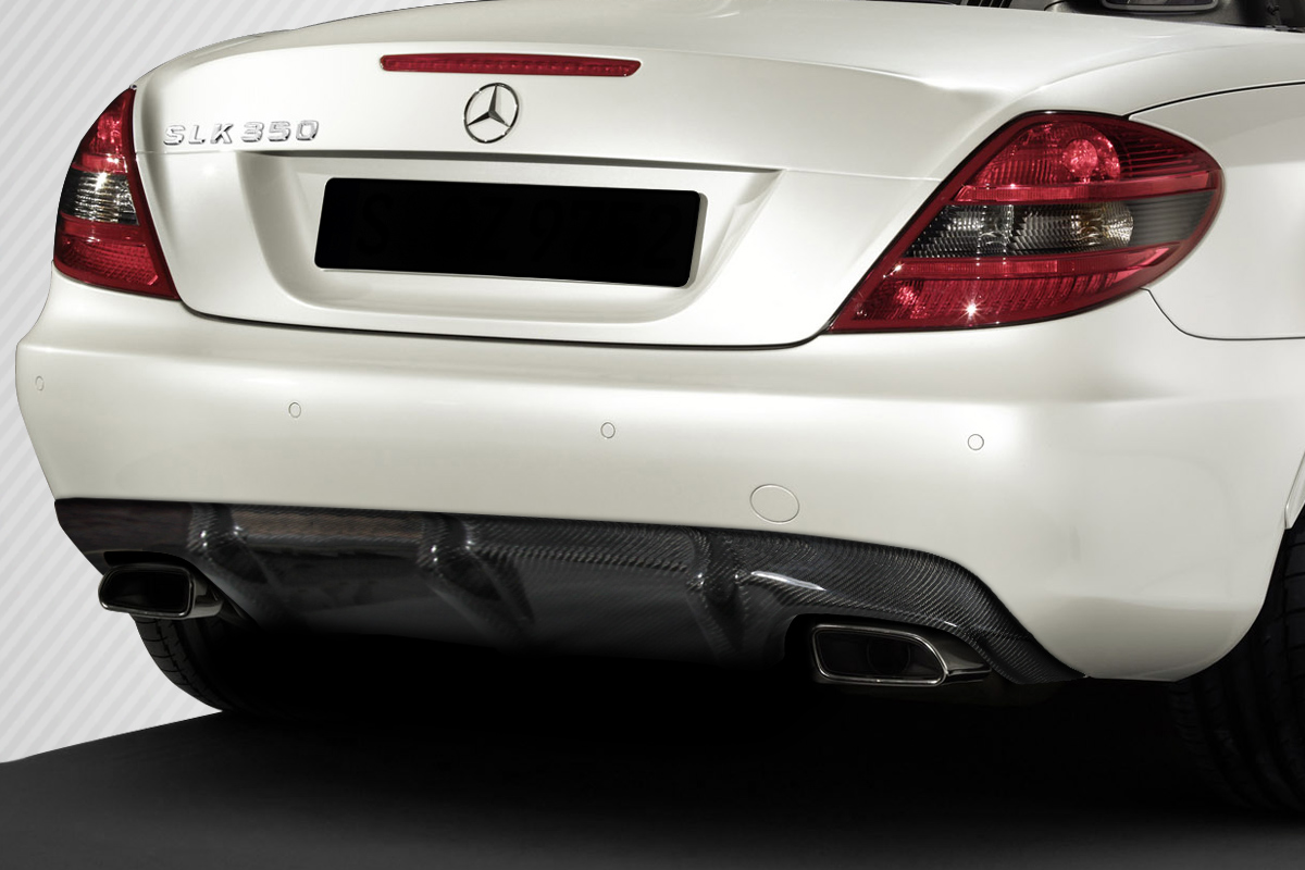 Carbon Fiber Rear Lip Add On Body Kit For Mercedes Slk