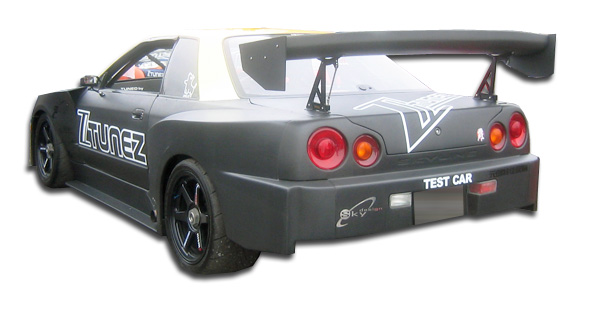 1989 Nissan Skyline 2DR - Fiberglass+ Rear Bumper Bodykit - 1989-1994 Nissan Skyline 2DR R32 Duraflex R34 GTR500 Conversion Rear Bumper Cover - 1 Piec