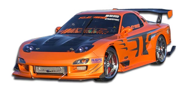 1993 Mazda RX7 ALL - Fiberglass+ Bodykit Bodykit - 1993-1997 Mazda RX-7 Duraflex GT300 Wide Body Kit - 8 Piece - Includes a GT300 Wide Body Front Bump