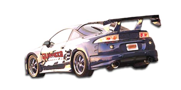 1995-1999 Mitsubishi Eclipse Eagle Talon Duraflex Q Flared Rear Add On Bumper Extensions - 2 Piece (Overstock)