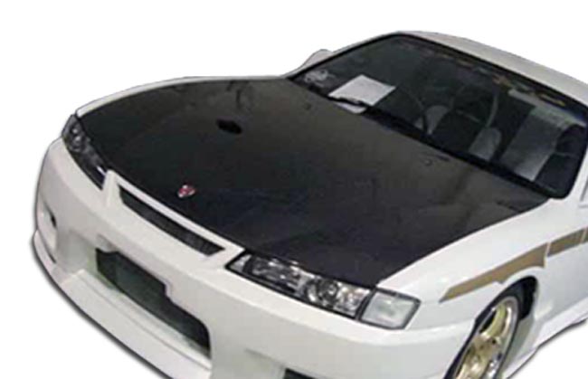 2000 Honda Civic  - Carbon Fiber Fibre Hood Body Kit  - Honda Civic Carbon Creations S14 Conversion OEM Hood - 1 Piece (Overstock)