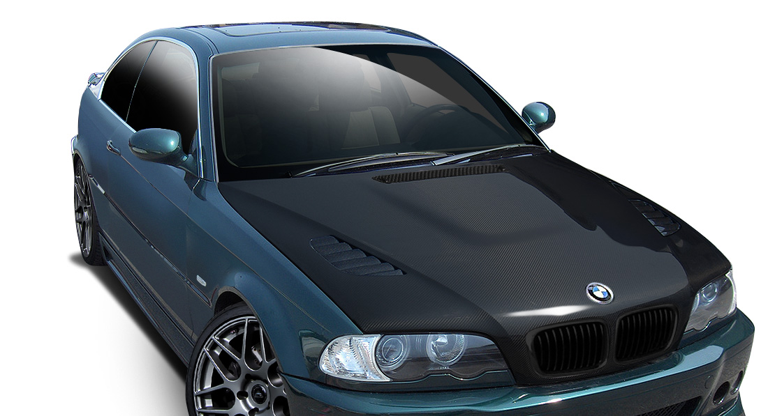 Carbon Fiber Fibre Hood Bodykit for 2002 BMW 3 Series 2DR - 2002-2006 3 Series E46 2DR AF-2 Hood ( CFP ) - 1 Piece