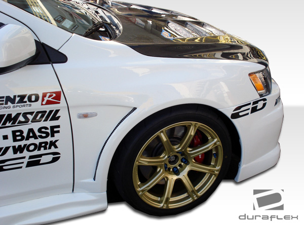 2013 Mitsubishi Evolution Fiberglass+ Fender Body Kit - 2008-2015 ...