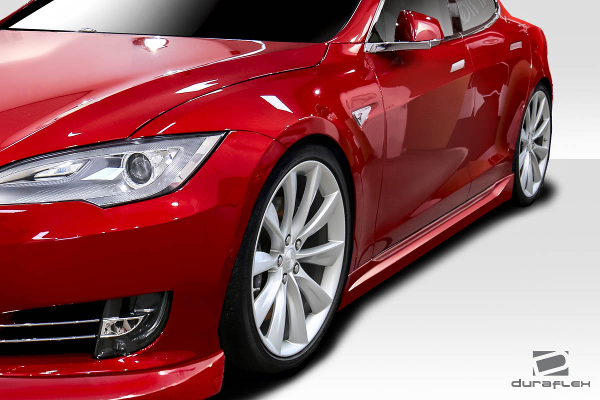 2015 Tesla Model S 0 Fiberglass Sideskirts Body Kit 2012