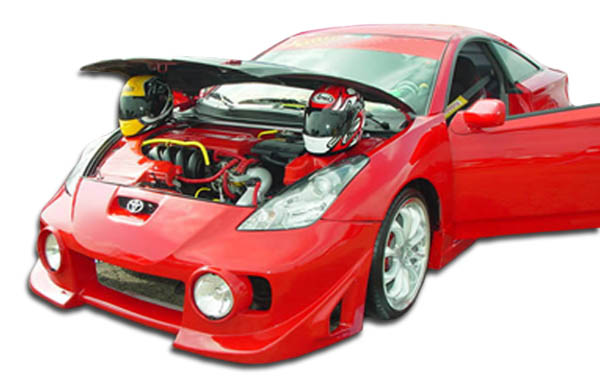 2000-2005 Toyota Celica Duraflex Evo 4 Body Kit - 4 Piece - Includes Evo 4 Front Bumper Cover (100184) Vader Rear Bumper Cover (100199) Vader Side Skirts Rocker Panels (100203)