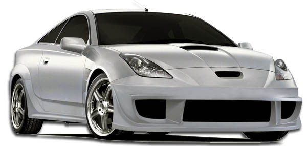 2000-2005 Toyota Celica Duraflex GT300 Wide Body Kit - 8 Piece - Includes GT300 Wide Body Front Bumper Cover (104508) GT300 Wide Body Rear Bumper Cover (104509) GT300 Wide Body Side Skirts Rocker Panels (104510) GT300 Wide Body Front Fenders (104511) GT30