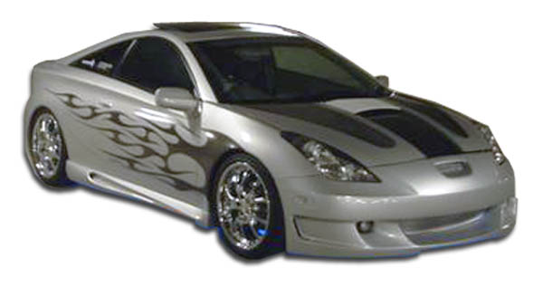 2000-2005 Toyota Celica Duraflex Type K Body Kit - 4 Piece - Includes Type K Front Bumper Cover (100189) Type K Rear Bumper Cover (100190) Type K Side Skirts Rocker Panels (100191)