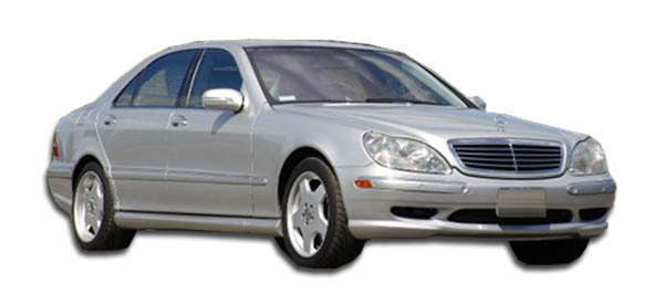 2000-2002 Mercedes S Class W220 (long wheel base) Duraflex AMG Body Kit - 4 Piece - Includes AMG Style Front Bumper Cover (102485) AMG Style Rear Bumper Cover (102487) AMG Style Side Skirts Rocker Panels (102486)