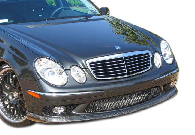 Fiberglass+ Front Lip-Add On Body Kit for 2003 Mercedes E Class   - 2003-2006 Mercedes Benz E55 W211 Duraflex BR-S Front Lip Under Spoiler Air Dam - 1 Piece