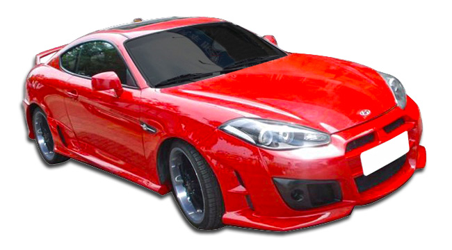 2007-2008 Hyundai Tiburon Duraflex Adonis Body Kit - 6 Piece - Includes Adonis Front Bumper Cover (107443) Adonis Side Skirts Rocker Panels (107444) Adonis Rear Bumper Cover (107445)