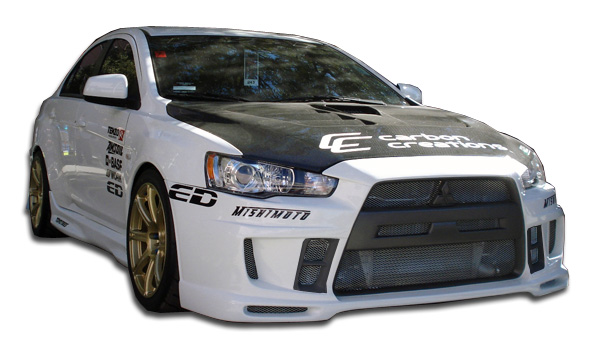 2008-2013 Mitsubishi Lancer Evolution 10 Duraflex GT Concept Body Kit - 4 Piece - Includes GT Concept Front Bumper Cover (104638) GT Concept Rear Bumper Cover (104640) GT Concept Side Skirts Rocker Panels (104639)