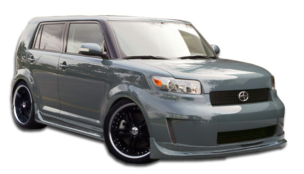 2008-2010 Scion xB Duraflex Racer Body Kit - 4 Piece - Includes Racer Front Lip Under Spoiler Air Dam (104119) Racer Rear Lip Under Spoiler Air Dam (104121) Racer Side Skirts Rocker Panels (104120)