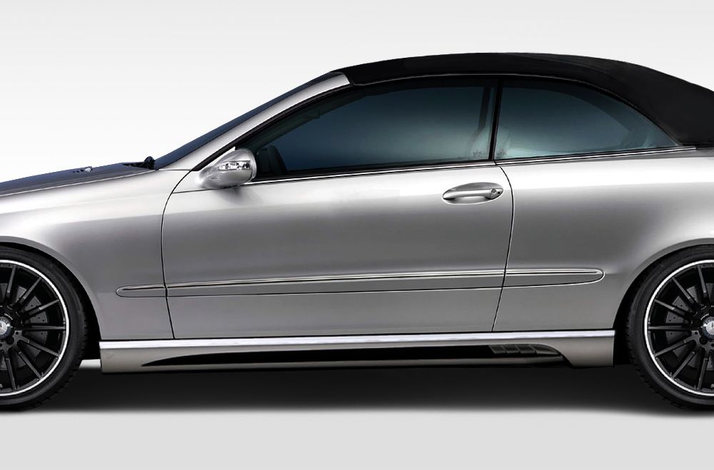 2003-2009 Mercedes CLK W209 Duraflex W-1 Side Skirts Rocker Panels - 2 Piece