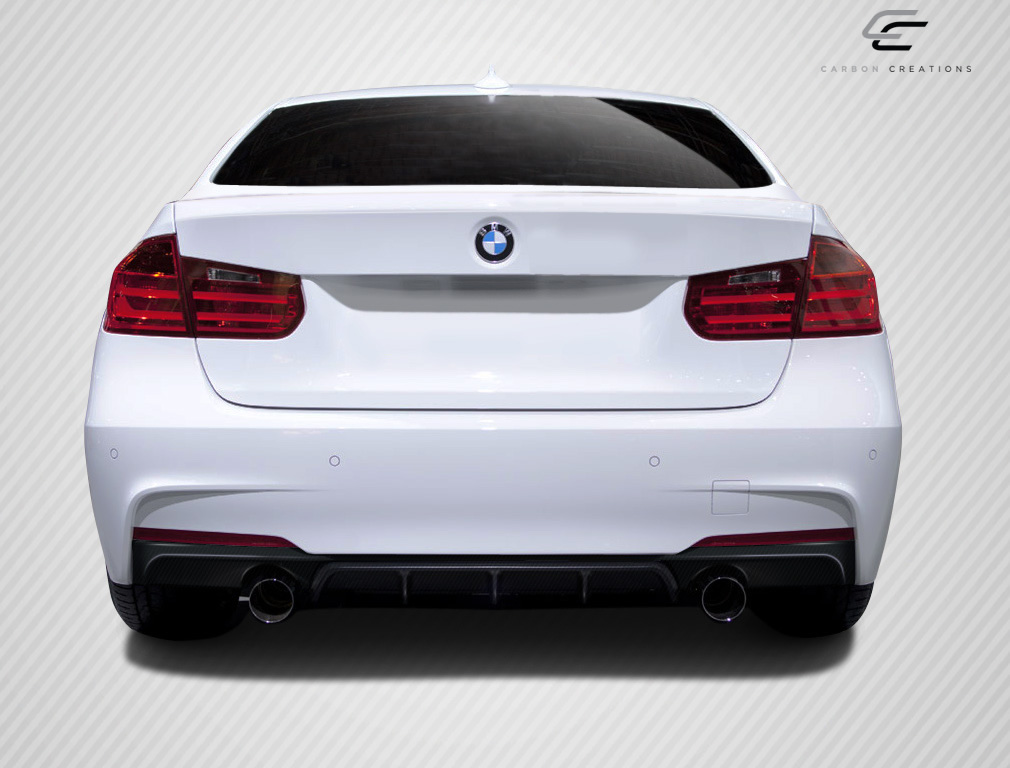 Carbon Fiber Rear Lip/Add On Body Kit for 2012 BMW 3 Series 4DR  - 2012-2018 BMW 3 Series F30 Carbon Creations M Performance Look Rear Diffuser ( will only fit M Sport bumpers ) - 1 Piece