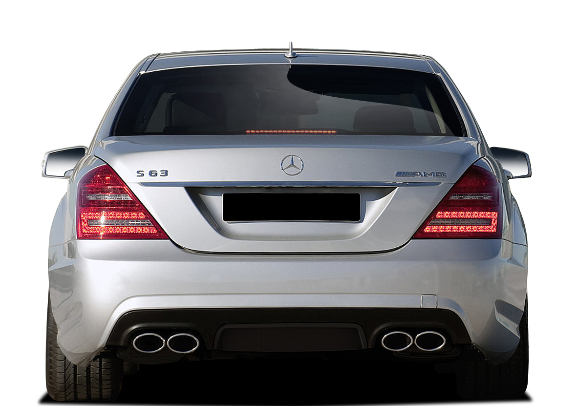 Polypropylene Rear Bumper Body Kit for 2010 Mercedes S Class   - 2010-2013 Mercedes S Class W221 Vaero S63 Look Rear Bumper Cover ( without PDC ) - 1 Piece