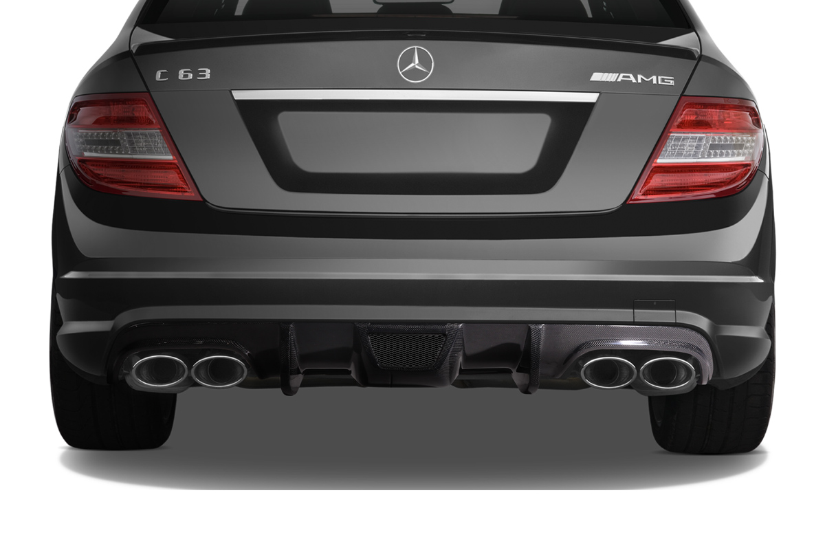 2008 Mercedes C Class 0 Carbon Fiber Rear Lip-Add On Body Kit - 2008-2011 Mercedes C Class W204 / C63 Carbon AF-1 Rear Diffuser - 1 Piece ( CFP )