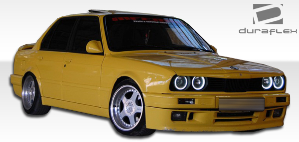 1984-1987 BMW 3 Series E30 4DR Duraflex M-Tech Body Kit - 4 Piece - Includes M-Tech Front Bumper Cover (105323) M-Tech Side Skirts Rocker Panels (105045) M-Tech Rear Bumper Cover (105324)