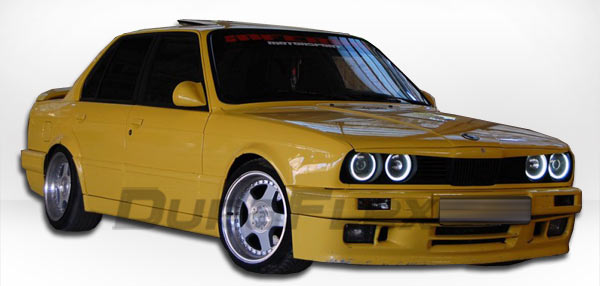 1988-1991 BMW 3 Series E30 4DR Duraflex M-Tech Body Kit - 4 Piece - Includes M-Tech Front Bumper Cover (105044) M-Tech Rear Bumper Cover (105047) M-Tech Side Skirts Rocker Panels (105045)