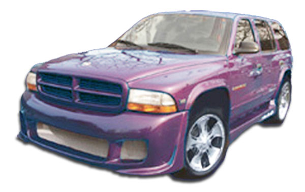 1998-2003 Dodge Durango Duraflex Platinum Body Kit - 4 Piece - Includes Platinum Front Bumper Cover (101812) Platinum Rear Bumper Cover (101813) Platinum Side Skirts Rocker Panels (101814)