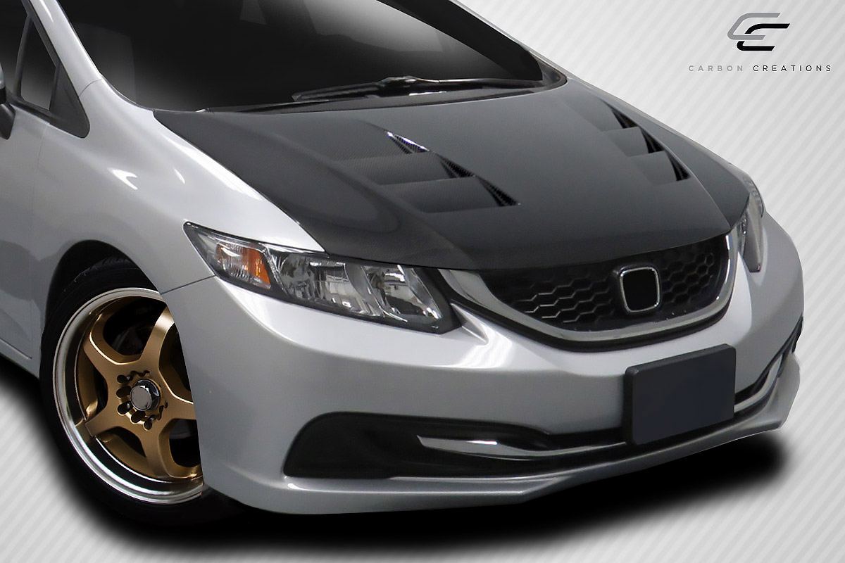 2012 Honda Civic Carbon Fiber Hood Body Kit - 2012-2015 Honda Civic 4DR ...